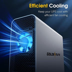 GOLDENMATE 1000VA/600W Lithium UPS Battery Backup and Surge Protector, Sinewave - Image 9