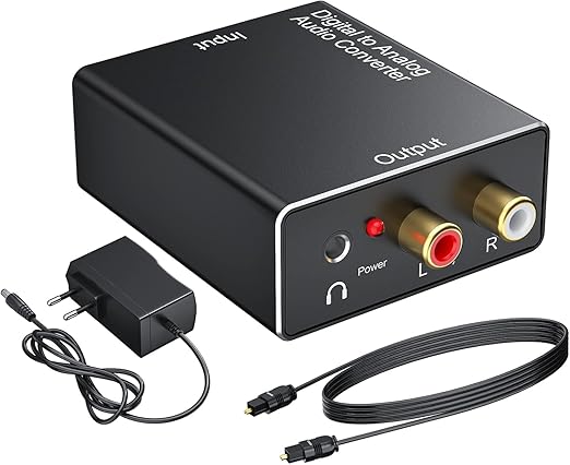 DA Converter Aluminum, 192KHz DAC Digital SPDIF Toslink to Analog Stereo Audio by vixlw