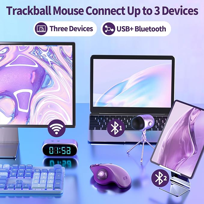 seenda Wireless Trackball Mouse, Rechargeable - Image 2