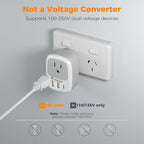 2 Pack New Zealand Power Adapter, TESSAN US to Australia Plug Adapter - Image 5