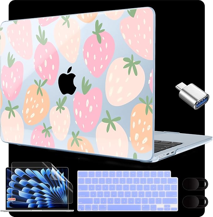 MEEgoodo for M4/M3/M2 MacBook Air 15.3 inch Case 2025 2024 2023, Case Fit Model by MEEgoodo