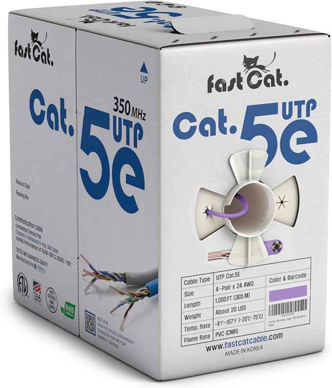fast Cat. Cat5e Ethernet Cable 1000ft by CONNECTIVITYviafastCat