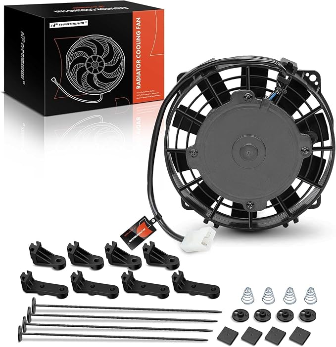 A-Premium 6.5'' 6.5 inch Slim Fan Pull Universal Electric Radiator Cooling Fan by A-Premium