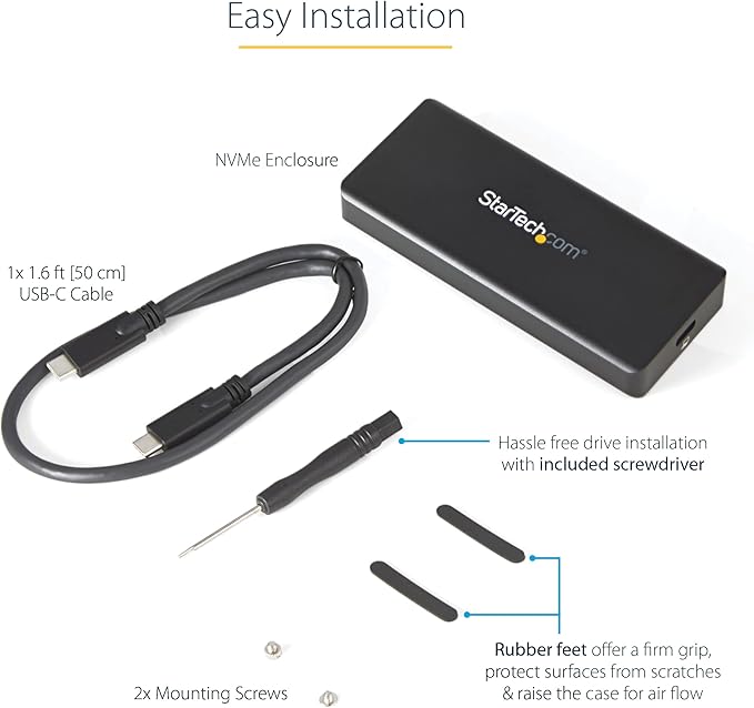 StarTech.com USB-C 10Gbps M.2 NVMe PCIe SSD Enclosure - Image 7