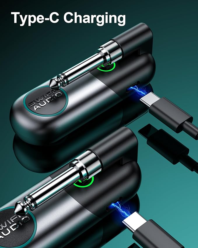 Wireless Guitar System, SWIFF Wireless Guitar Transmitter Receiver - Image 4