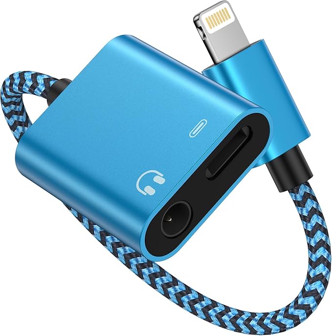 iPhone Headphone Adapter with Charge 2-in-1 Lightning to 3.5mm Female Aux Audio by Ocbuo