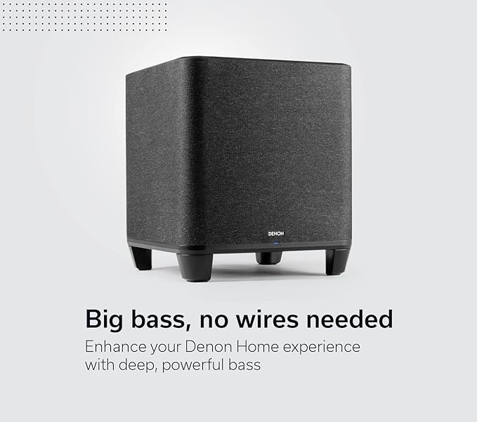 Denon Home Subwoofer – Deep, Powerful Bass, Wireless Streaming, Pair Home - Image 4
