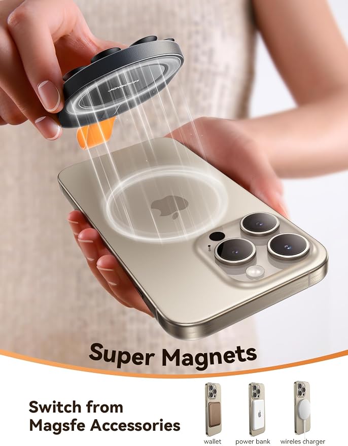 JOYROOM Magnetic Suction Cup Phone Mount, Silicone Suction Phone Case Holder - Image 4