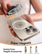 JOYROOM Magnetic Suction Cup Phone Mount, Silicone Suction Phone Case Holder - Image 4