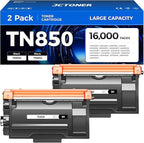TN850 Black Toner Cartridge 2-Pack High Yield Compatible by JCTONER