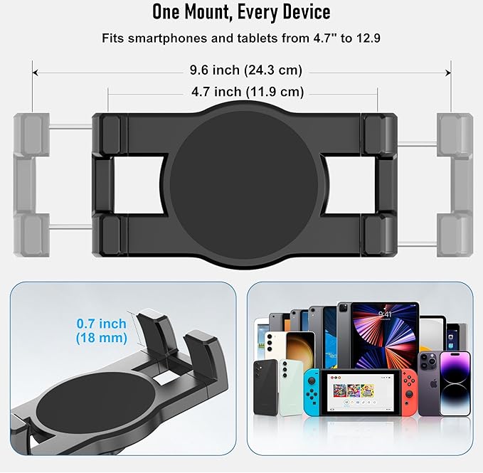 Industrial Tablet Mount for Truck&Vehicle, Heavy Duty Drill Base iPad Mount - Image 5