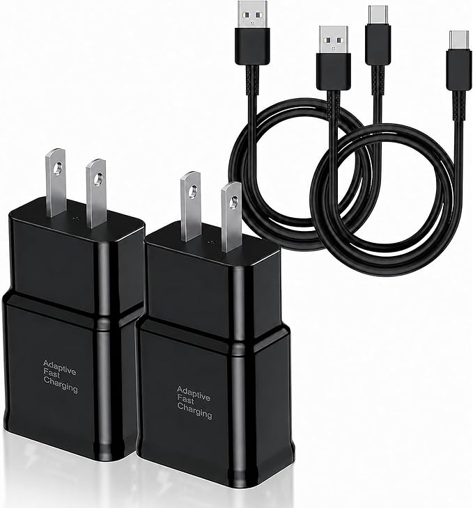 Type C Charger Fast Charging, 2 Pack USB C Android Phone Wall Charger Block & by Cndons