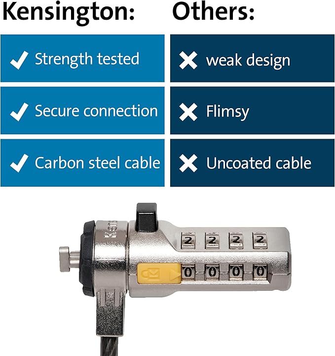 Kensington Combination Cable T-Bar Standard Lock Slot - Image 8