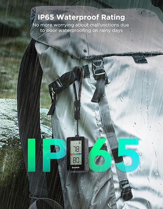 GoveeLife Outdoor Indoor Thermometer Hygrometer IP65 Waterproof, LCD Digital - Image 2