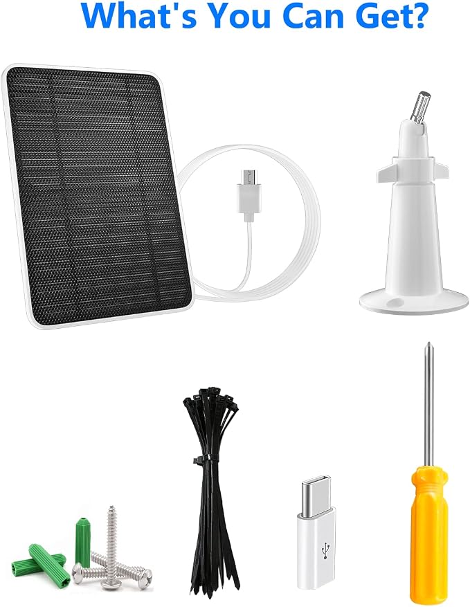 Solar Panel for Security Camera, 5W USB Solar Panel for DC 5V Security Camera - Image 8