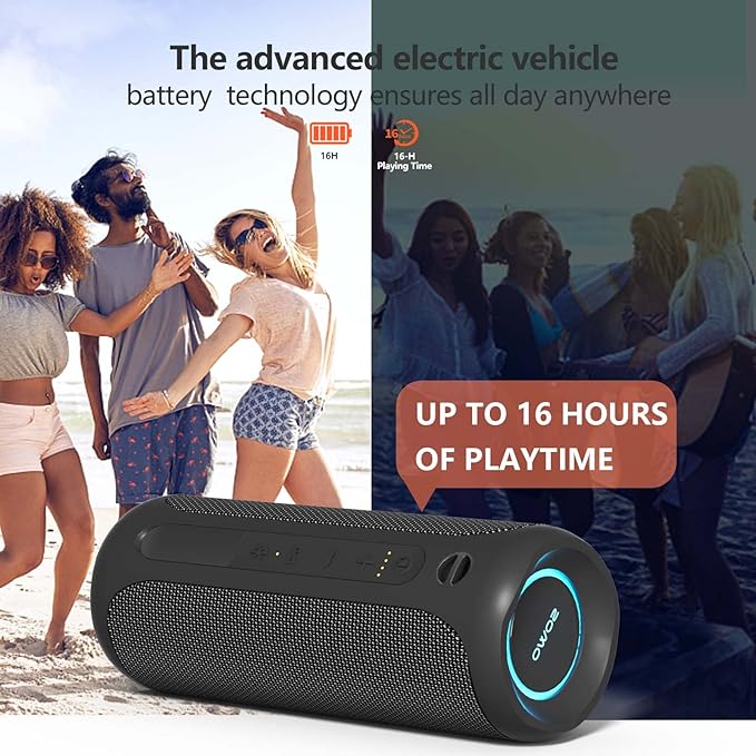 Wireless Portable Speaker, IPX7 Waterproof Bluetooth Speaker, 25W Loud Stereo - Image 4