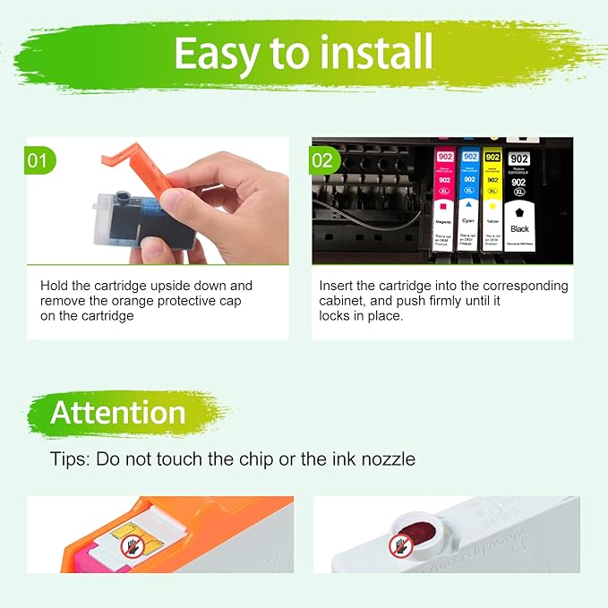 Upgraded 902XL Ink Cartridges Combo Pack Replacement - Image 7