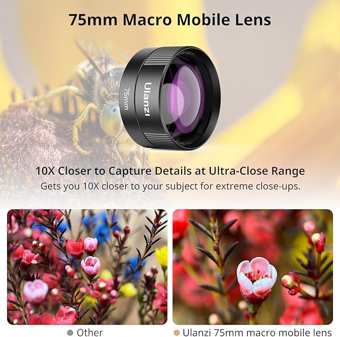 ULANZI CL-003 Phone Macro Lens, HD 75mm Phone Camera Lens - Image 2