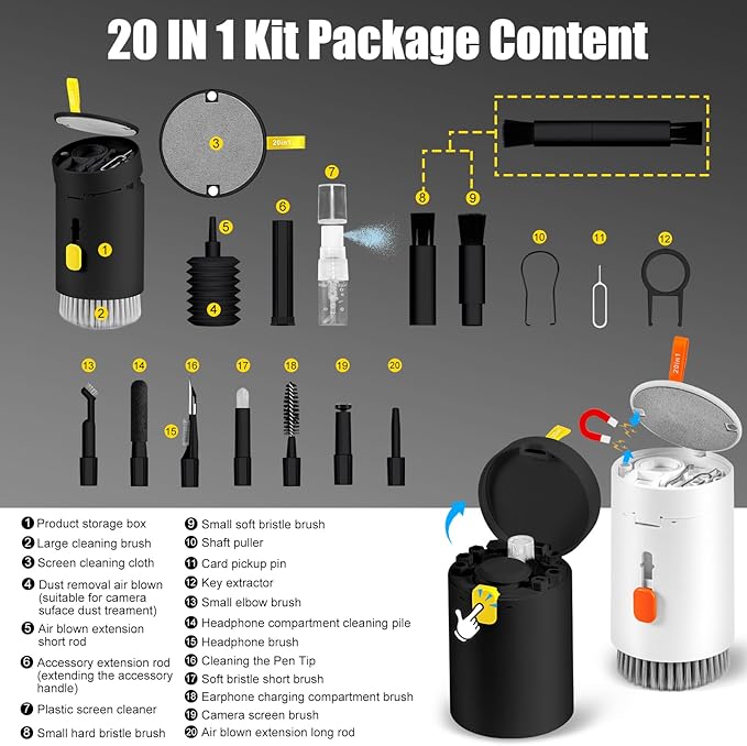 walrfid 2 Pack Laptop Phone Screen Cleaner Kit, Computer Keyboard Brush - Image 2