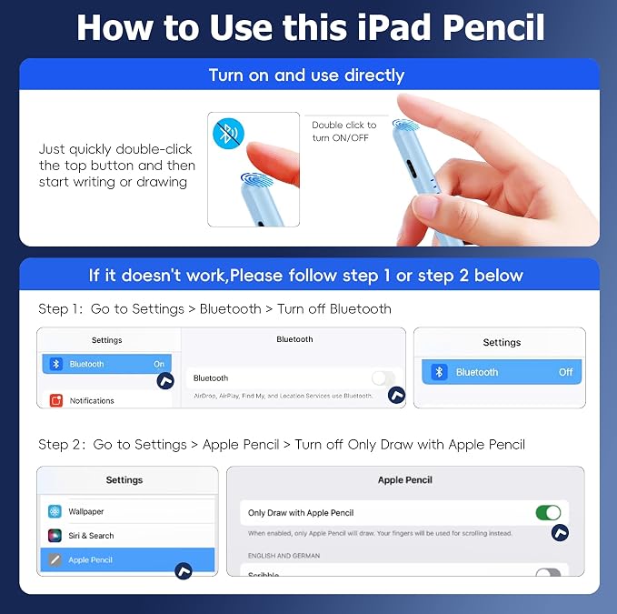 Stylus Pen for iPad, 20 Mins Fast Charge for Pad Pencil - Image 6