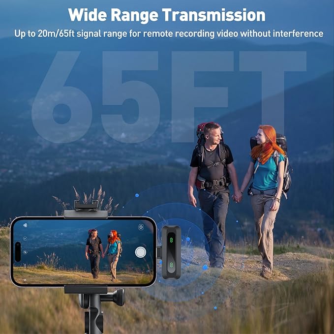 Wireless Lavalier Microphone for iPhone Recording Clip-on Mini Mic for - Image 5