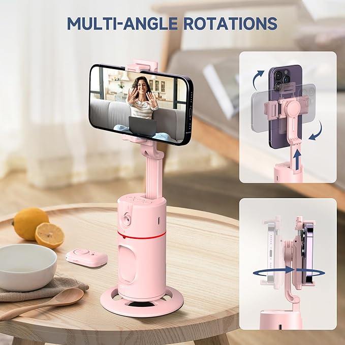 Auto Face Tracking Phone Holder, Gesture Control & Remote, Face Tracking Tripod - Image 4