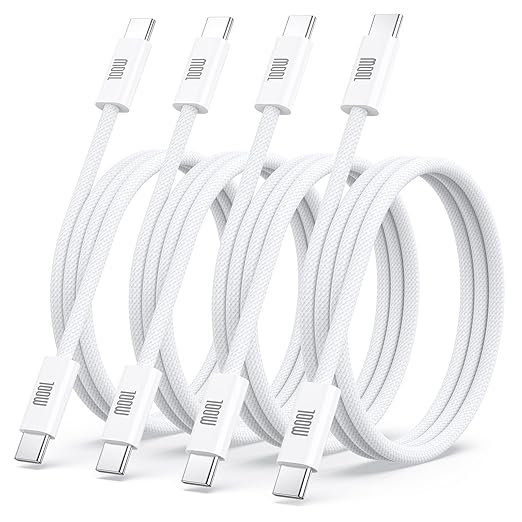USB C to USB C Charging Cable, 100W 4 Pack 3FT USB C to USB C Cable, Braided C by Avatcen