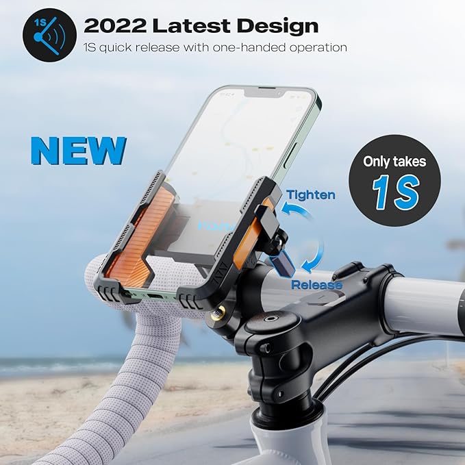 New Upgraded Bike Phone Mount Holder Two Connectors Quickly Lock and Release - Image 2