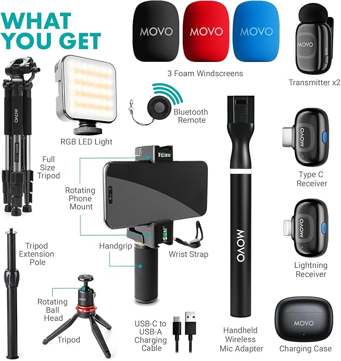 Movo iVlogger-PRO Wireless Vlogging Kit - Image 7