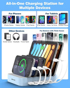 MSTJRY Charging Station for Multiple Devices : 5 Port Multi USB-A Charger - Image 6
