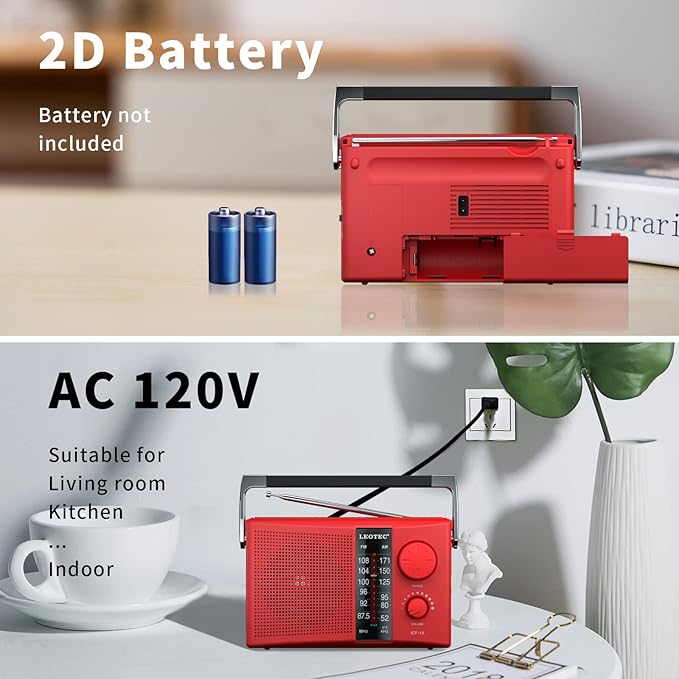 LEOTEC Portable AM FM Radio - Image 6