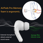 Airpod Pro Ear Tip Memory Foam & Silicone Hybrid Ear Tips, Perfect Noise - Image 3
