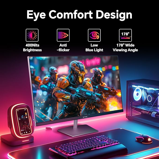 KTC 24.5 inch 400Hz 240Hz Gaming Monitor | Fast IPS 1ms | FHD 1080P Monitor | - Image 7
