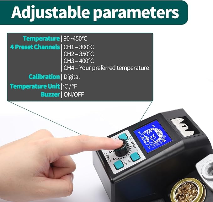 YIHUA 982 Precision Soldering Iron Station Kit - Image 4