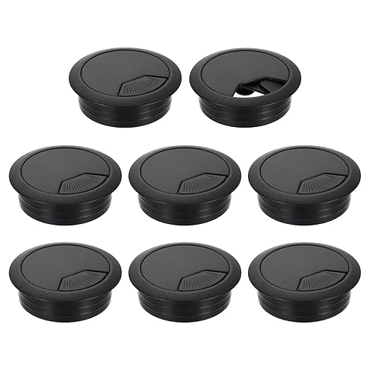 uxcell 8 Pcs 50mm Desk Grommet, Plastic Cable Hole Cover, Wire Cord Cable by uxcell
