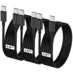 3-Pack Black 6.6FT 60W USB C to USB C Cable, Type C to Type C Cable, Fast by LOFPYE