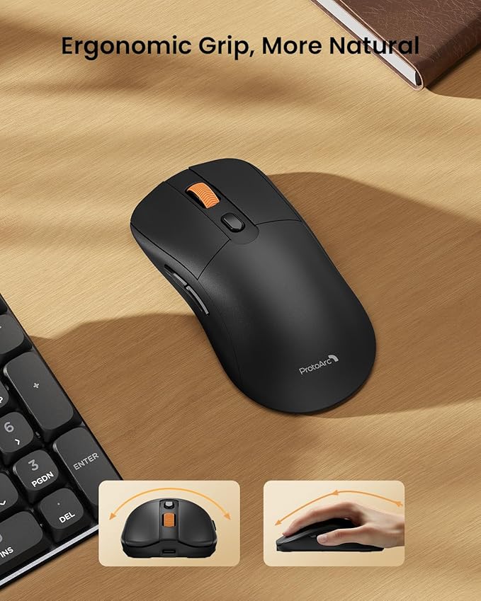 ProtoArc Mechanical Keyboard and Mouse, KM310 Wireless Rechargeable Aluminum - Image 6