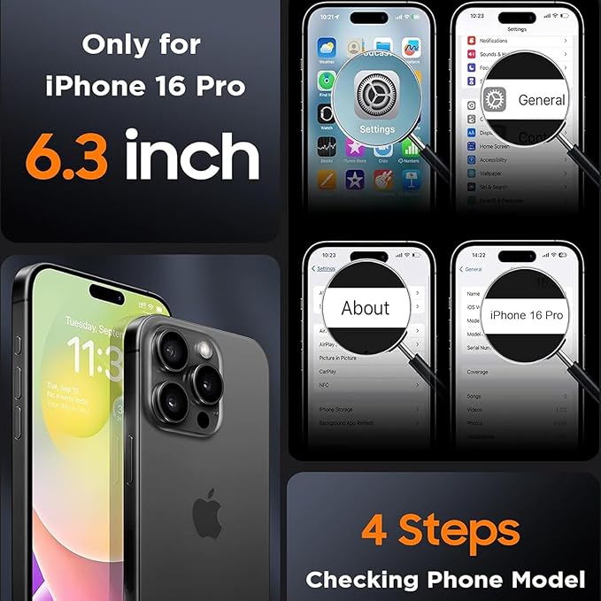 Battery Case iPhone 16 Pro, Upgraded 10000mAh Rechargeable Portable Extended - Image 2