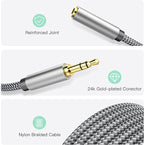 Aux Extension Cord 15ft, 3.5mm 1/8 Aux Stereo Audio Cable Male to Female Stereo - Image 6