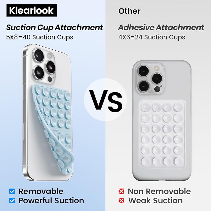 2PCS Silicone Suction Cup Phone Case Mount Double Sided, Hands-Free Phone - Image 2