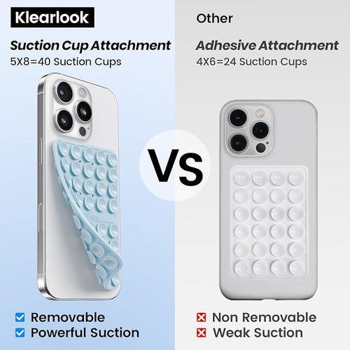 2PCS Silicone Suction Cup Phone Case Mount Double Sided, Hands-Free Phone - Image 2