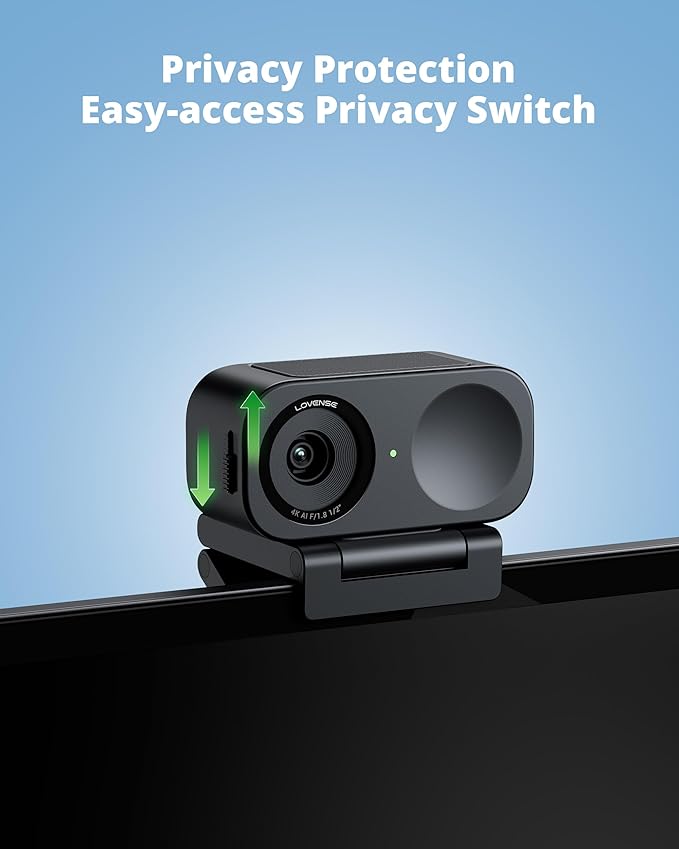 LOVENSE Webcam 2 4k for PC, Live Streaming Camera 1/2" Sensor True Focus Al - Image 7