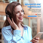 ZIHNIC Active Noise Cancelling Headphones, 40H Playtime Wireless Bluetooth - Image 5