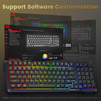 Redragon Wireless Mechanical Keyboard, 3 Mode Gasket Mounted RGB Gaming Keyboard - Image 7