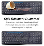 Silicone Keyboard Cover for Logitech K200 K260 K270, Ergonomic Wireless - Image 5