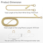 Metal Phone Chain, Crossbody Detachable Phone Lanyard - Image 2