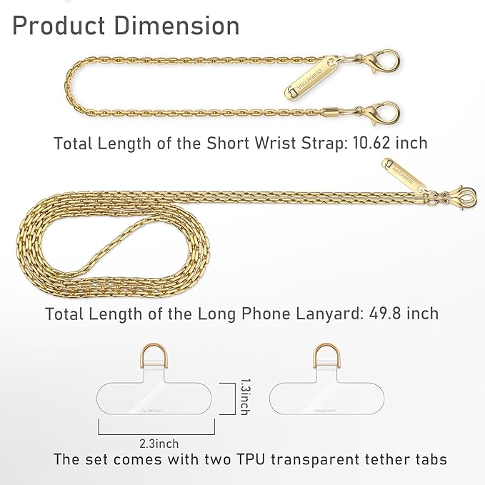 Metal Phone Chain, Crossbody Detachable Phone Lanyard - Image 2