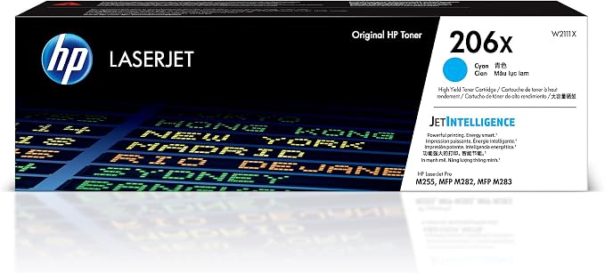 HP 206X Cyan High-yield Toner Cartridge | Works by HP