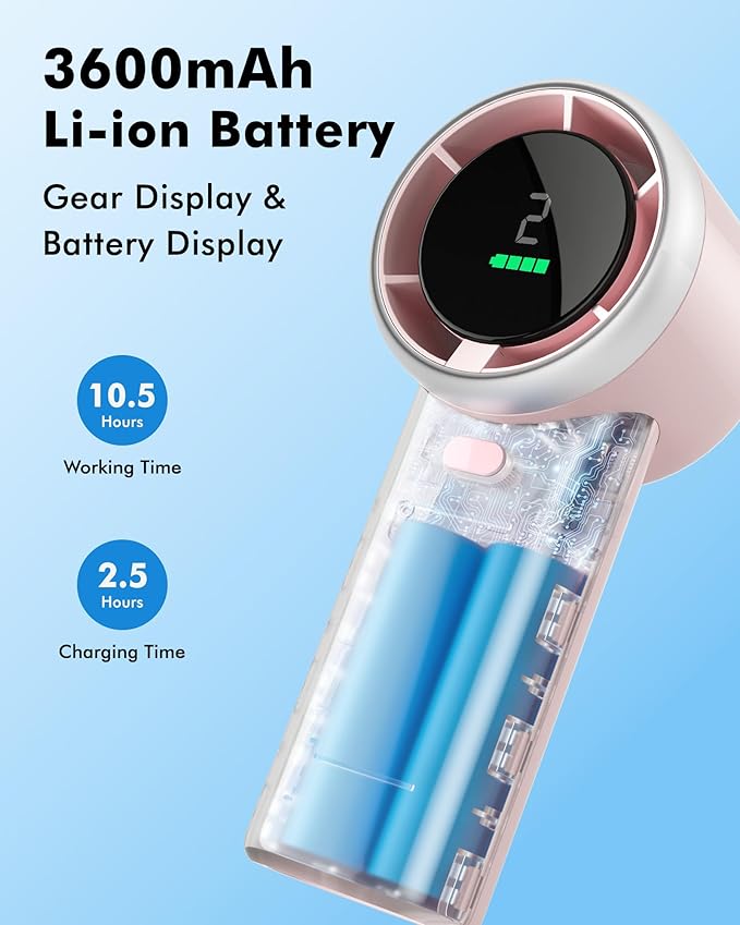 WHATOOK Portable Mini Fan: High Speed Cooling Fan, 10 Hours Battery Life - Image 4