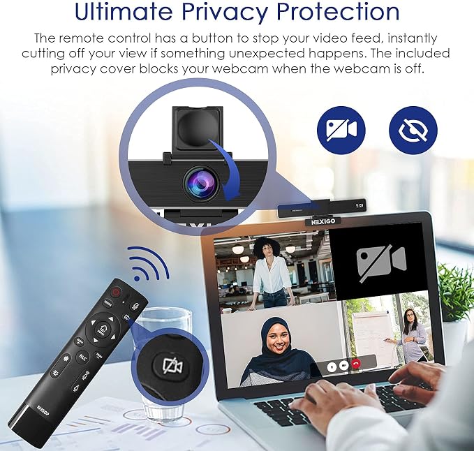 NexiGo Zoom Certified, N950P 4K Zoomable Webcam - Image 8